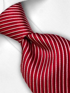 Silk tie red striped, article 1306, view 3