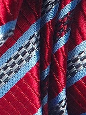 Silk tie red striped, article 845, view 4