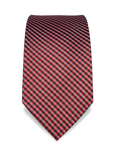 Silk tie red checked, article 1406, view 2