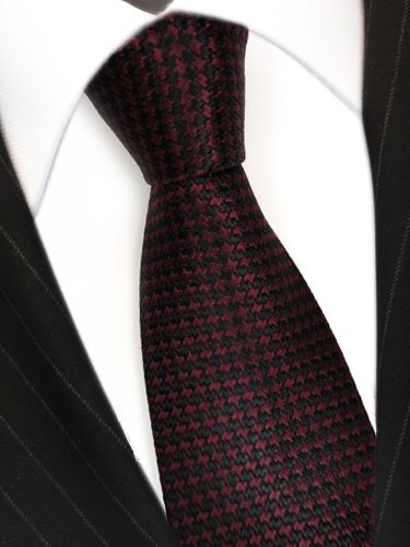 Silk tie red patterned, article 1558, view 2