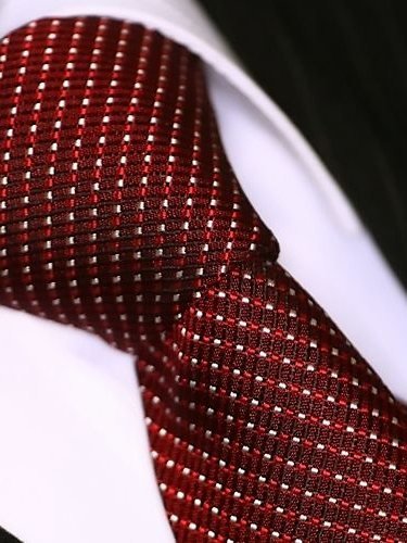 Silk tie red dotted, article 1427, view 2