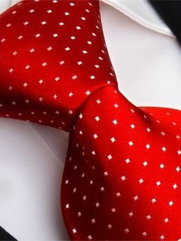 Silk tie red dotted, article 849, view 2