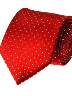 Silk tie red dotted, article 849, view 3