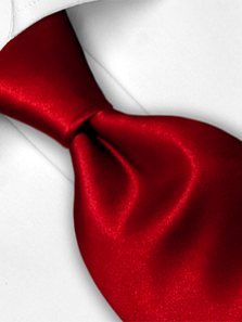 Silk tie red solid, article 1341, view 3