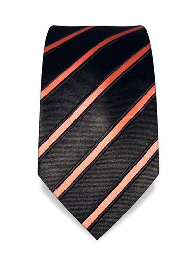 Silk tie black striped, article 1329, view 2