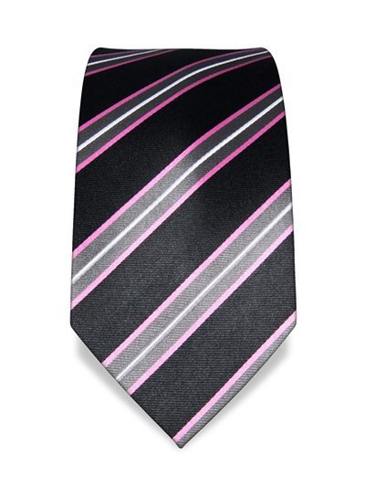 Silk tie black striped, article 1332, view 2