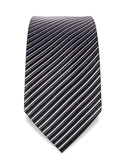 Silk tie black striped, article 1364, view 2