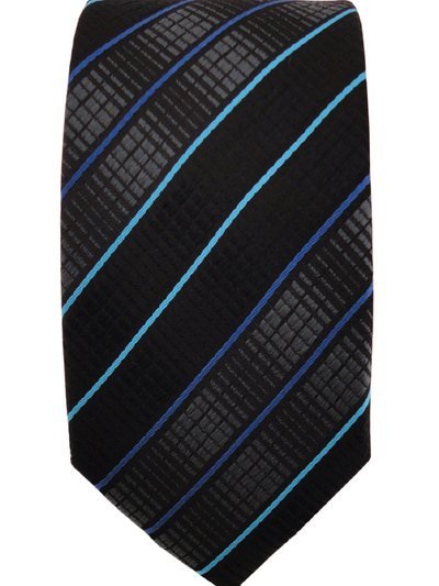Silk tie black striped, article 1568, view 2