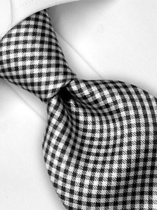 Silk tie black checked, article 1408, view 3