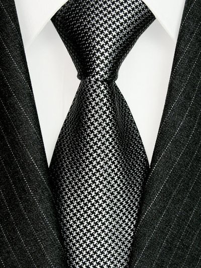 Silk tie silver patterned, article 1430, view 2