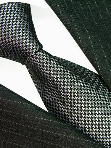 Silk tie silver patterned, article 1430, view 3