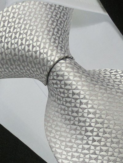 Silk tie silver patterned, article 1461, view 2