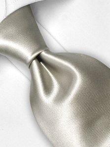 Silk tie silver solid, article 1302, view 3