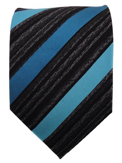 Silk tie turquoise striped, article 1565, view 2