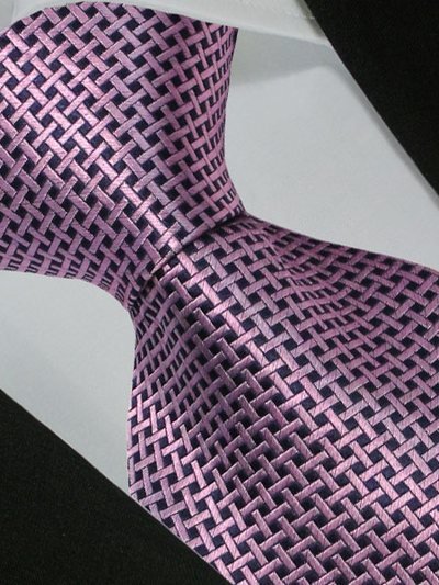 Silk tie violet checked, article 1068, view 3