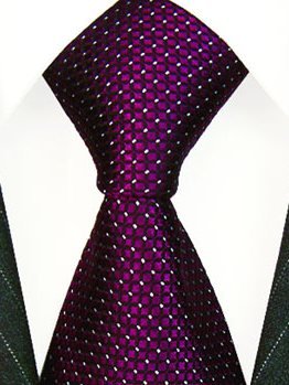 Silk tie violet dotted, article 1431, view 3