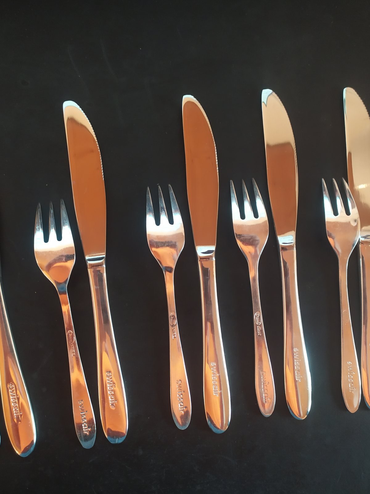SWISSAIR® FirstClass Silber-Dessertbestecke, 12-teilig – Nr. SR101